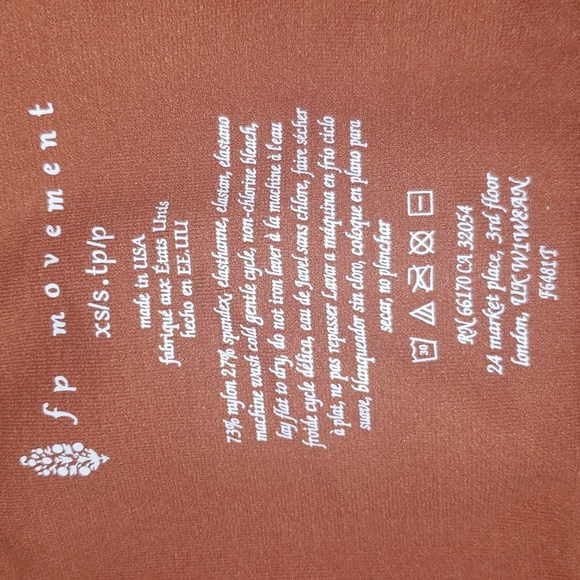 Free People Movement Good Karma Brown Criss Cross Bra / Tank Top XS/S - Picture 2 of 4